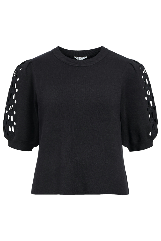 OBJYUKI S/S RE KNIT PULLOVER NOOS 23047215 Black